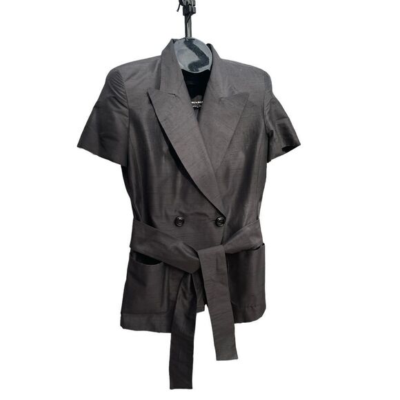 Christian Dior Black Button Blazer Shoulder padding Size 6 - Picture 1 of 9